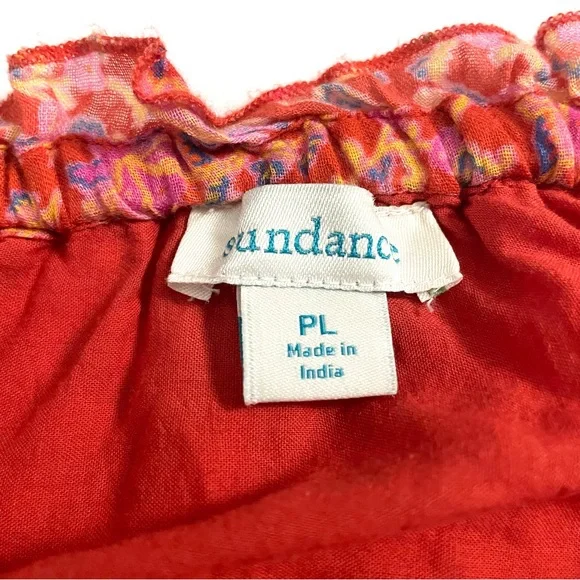 Sundance Nami Ruffled Floral Cotton Tiered Midi Skirt Size Petite Large - Picture 8 of 10